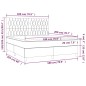 vidaXL Cama box spring colchón y LED terciopelo rosa 180x200 cm