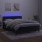 vidaXL Cama box spring colchón y LED terciopelo negro 140x200 cm vidaXL Cama box spring colchón y LED terciopelo negro 140x200 cm