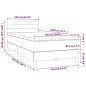 vidaXL Cama box spring con colchón terciopelo gris claro 100x200 cm vidaXL Cama box spring con colchón terciopelo gris claro 100x200 cm