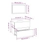 vidaXL Set de muebles de baño madera contrachapada marrón roble