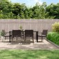 vidaXL Juego comedor jardín 7 piezas y cojines ratán sintético y acero vidaXL Juego comedor jardín 7 piezas y cojines ratán sintético y acero