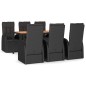 vidaXL Set de comedor de jardín 7 pzas y cojines ratán sintético negro vidaXL Set de comedor de jardín 7 pzas y cojines ratán sintético negro
