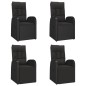 vidaXL Set de muebles jardín 5 pzas con cojines ratán sintético negro vidaXL Set de muebles jardín 5 pzas con cojines ratán sintético negro