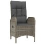 vidaXL Set comedor jardín 9 pzas y cojines ratán sintético gris vidaXL Set comedor jardín 9 pzas y cojines ratán sintético gris
