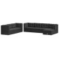 vidaXL Set de muebles de jardín 8 pzas y cojines ratán sintético negro vidaXL Set de muebles de jardín 8 pzas y cojines ratán sintético negro