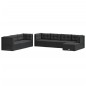 vidaXL Set de muebles de jardín 8 pzas y cojines ratán sintético negro vidaXL Set de muebles de jardín 8 pzas y cojines ratán sintético negro