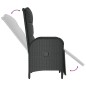 vidaXL Set de muebles jardín 5 pzas con cojines ratán sintético negro vidaXL Set de muebles jardín 5 pzas con cojines ratán sintético negro