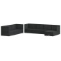vidaXL Set de muebles de jardín 8 pzas y cojines ratán sintético negro vidaXL Set de muebles de jardín 8 pzas y cojines ratán sintético negro
