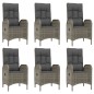 vidaXL Set comedor jardín 9 pzas y cojines ratán sintético gris vidaXL Set comedor jardín 9 pzas y cojines ratán sintético gris