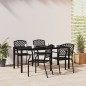 vidaXL Juego de comedor de jardín 5 piezas acero gris antracita