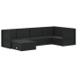 vidaXL Set muebles de jardín 6 piezas y cojines ratán sintético negro vidaXL Set muebles de jardín 6 piezas y cojines ratán sintético negro