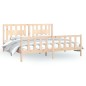 vidaXL Estructura de cama con cabecero madera maciza de pino 180x200cm vidaXL Estructura de cama con cabecero madera maciza de pino 180x200cm