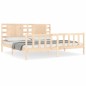 vidaXL Estructura de cama de matrimonio con cabecero madera maciza vidaXL Estructura de cama de matrimonio con cabecero madera maciza
