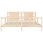 vidaXL Estructura de cama de matrimonio con cabecero madera maciza vidaXL Estructura de cama de matrimonio con cabecero madera maciza