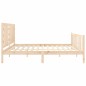 vidaXL Estructura de cama de matrimonio con cabecero madera maciza vidaXL Estructura de cama de matrimonio con cabecero madera maciza