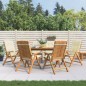 vidaXL Sillas de jardín reclinables y cojines 6 uds madera maciza teca vidaXL Sillas de jardín reclinables y cojines 6 uds madera maciza teca