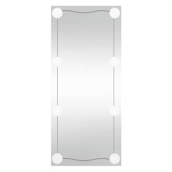 vidaXL Espejo de pared rectangular con luces LED vidrio 40x80 cm