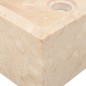 vidaXL Mueble tocador madera maciza teca con lavabos de mármol crema 