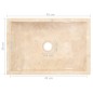 vidaXL Mueble tocador madera maciza teca con lavabos de mármol crema 