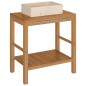 vidaXL Mueble tocador madera teca maciza con lavabo de mármol crema vidaXL Mueble tocador madera teca maciza con lavabo de mármol crema