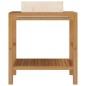 vidaXL Mueble tocador madera teca maciza con lavabo de mármol crema vidaXL Mueble tocador madera teca maciza con lavabo de mármol crema