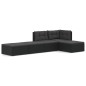 vidaXL Set de muebles de jardín 5 pzas y cojines ratán sintético negro vidaXL Set de muebles de jardín 5 pzas y cojines ratán sintético negro