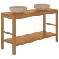 vidaXL Mueble tocador madera teca maciza con lavabos de mármol crema vidaXL Mueble tocador madera teca maciza con lavabos de mármol crema