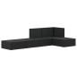 vidaXL Set de muebles de jardín 5 pzas y cojines ratán sintético negro vidaXL Set de muebles de jardín 5 pzas y cojines ratán sintético negro