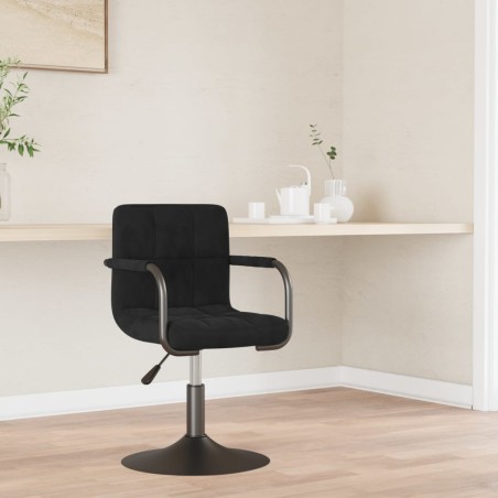 vidaXL Silla de comedor de terciopelo negro
