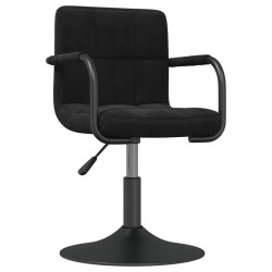 vidaXL Silla de comedor de terciopelo negro