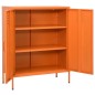 vidaXL Armario de almacenamiento acero naranja 80x35x101,5 cm