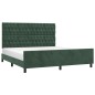 vidaXL Estructura cama con cabecero terciopelo verde oscuro 180x200 cm vidaXL Estructura cama con cabecero terciopelo verde oscuro 180x200 cm