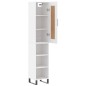 vidaXL Aparador alto madera contrachapada blanco 34,5x34x180 cm