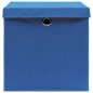 vidaXL Cajas de almacenaje con tapas 10 uds tela azul 32x32x32 cm vidaXL Cajas de almacenaje con tapas 10 uds tela azul 32x32x32 cm