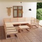 vidaXL Juego de muebles de jardín 9 piezas madera maciza de pino vidaXL Juego de muebles de jardín 9 piezas madera maciza de pino