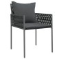 vidaXL Juego comedor jardín 7 piezas y cojines ratán sintético y acero vidaXL Juego comedor jardín 7 piezas y cojines ratán sintético y acero