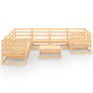 vidaXL Juego de muebles de jardín 9 piezas madera maciza de pino vidaXL Juego de muebles de jardín 9 piezas madera maciza de pino