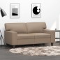 vidaXL Sofá de 2 plazas de cuero sintético color capuchino 120 cm vidaXL Sofá de 2 plazas de cuero sintético color capuchino 120 cm