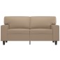 vidaXL Sofá de 2 plazas de cuero sintético color capuchino 120 cm vidaXL Sofá de 2 plazas de cuero sintético color capuchino 120 cm
