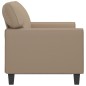 vidaXL Sofá de 2 plazas de cuero sintético color capuchino 120 cm vidaXL Sofá de 2 plazas de cuero sintético color capuchino 120 cm