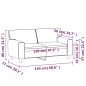 vidaXL Sofá de 2 plazas de cuero sintético color capuchino 120 cm vidaXL Sofá de 2 plazas de cuero sintético color capuchino 120 cm