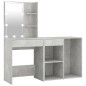 vidaXL Tocador con LED y armario madera contrachapada gris hormigón vidaXL Tocador con LED y armario madera contrachapada gris hormigón