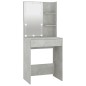 vidaXL Tocador con LED y armario madera contrachapada gris hormigón vidaXL Tocador con LED y armario madera contrachapada gris hormigón