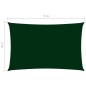 vidaXL Toldo de vela rectangular tela Oxford verde oscuro 2x5 m