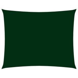 vidaXL Toldo de vela rectangular tela Oxford verde oscuro 4x5 m