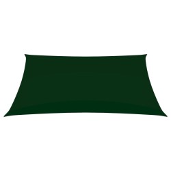 vidaXL Toldo de vela rectangular tela Oxford verde oscuro 4x5 m