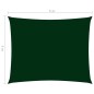 vidaXL Toldo de vela rectangular tela Oxford verde oscuro 4x5 m vidaXL Toldo de vela rectangular tela Oxford verde oscuro 4x5 m