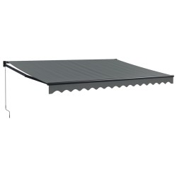 vidaXL Toldo retráctil aluminio y tela gris antracita 4x3 m