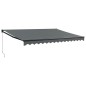 vidaXL Toldo retráctil aluminio y tela gris antracita 4x3 m vidaXL Toldo retráctil aluminio y tela gris antracita 4x3 m