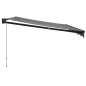 vidaXL Toldo retráctil aluminio y tela gris antracita 4x3 m vidaXL Toldo retráctil aluminio y tela gris antracita 4x3 m